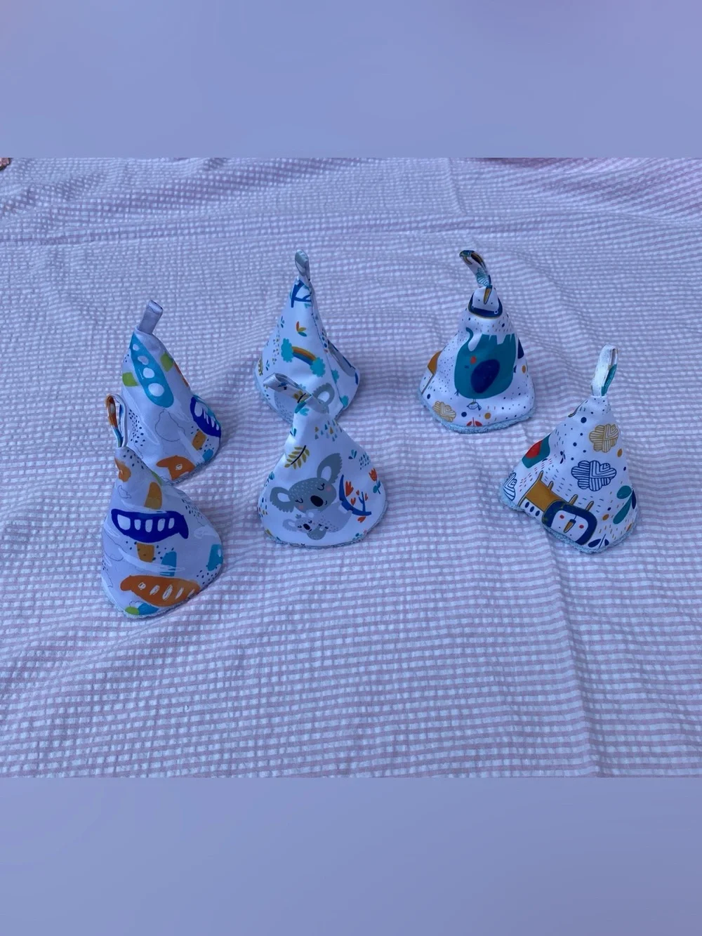 6 piece baby boys peepee tipis